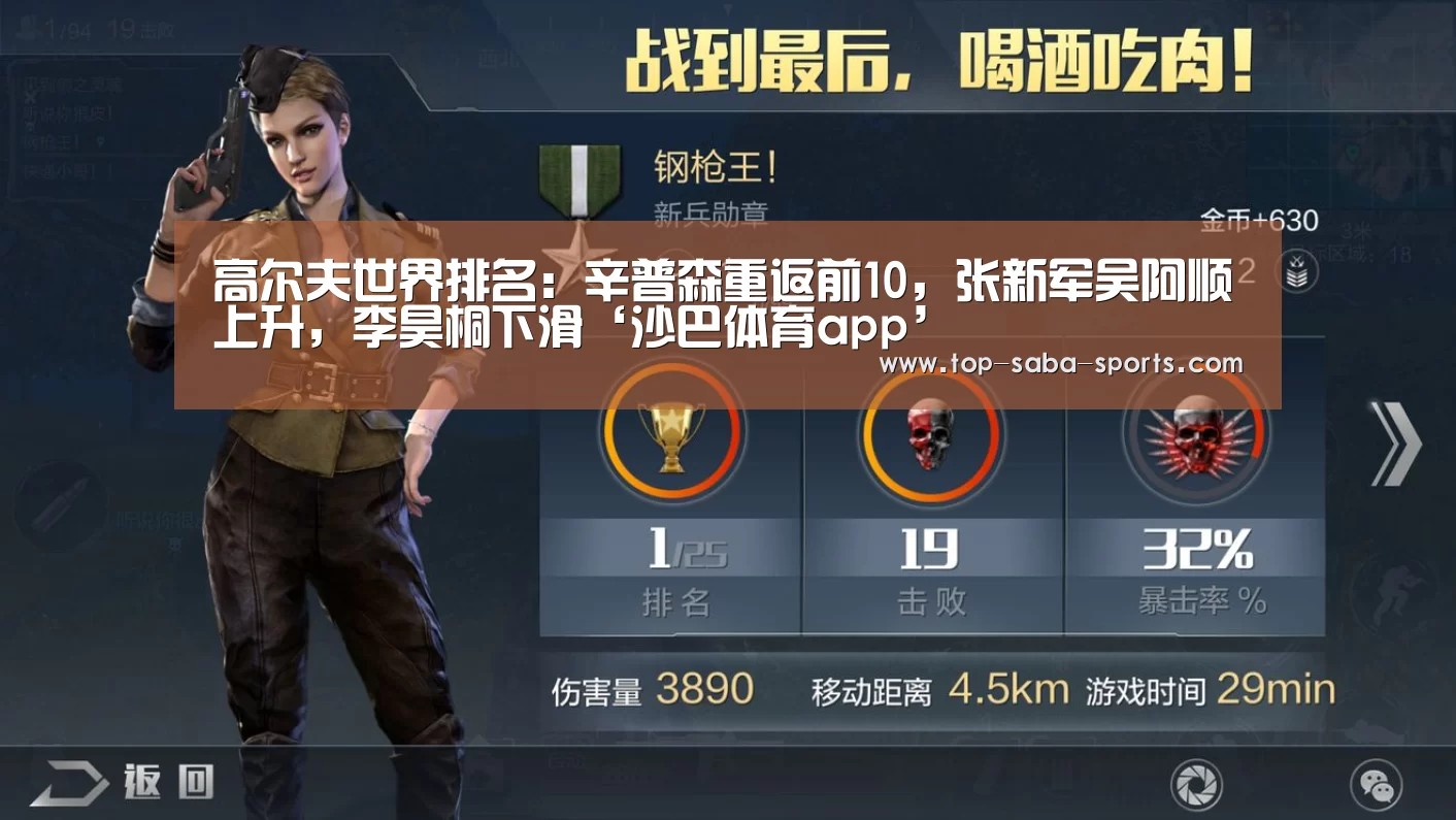 高尔夫世界排名:辛普森重返前10,张新军吴阿顺上升,李昊桐下滑‘沙巴体育app’(图3) 沙巴娱乐
